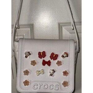 CROCS Hello Kitty embellished Crossbody BAG  White